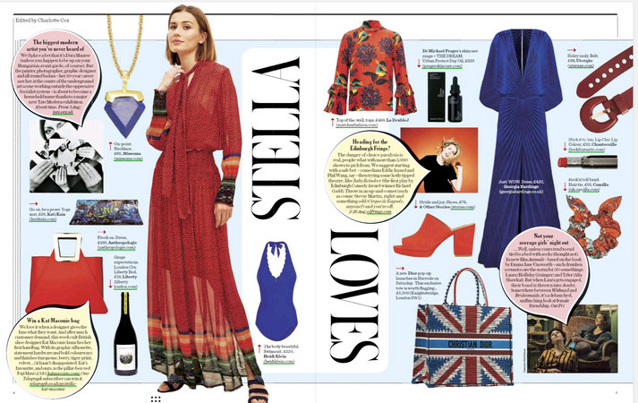 Stella Magazine feature SS19 Illusion Kaftan in Navy