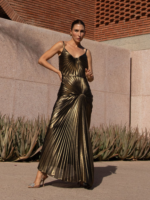 Dazed Dress Floor Length Metallic