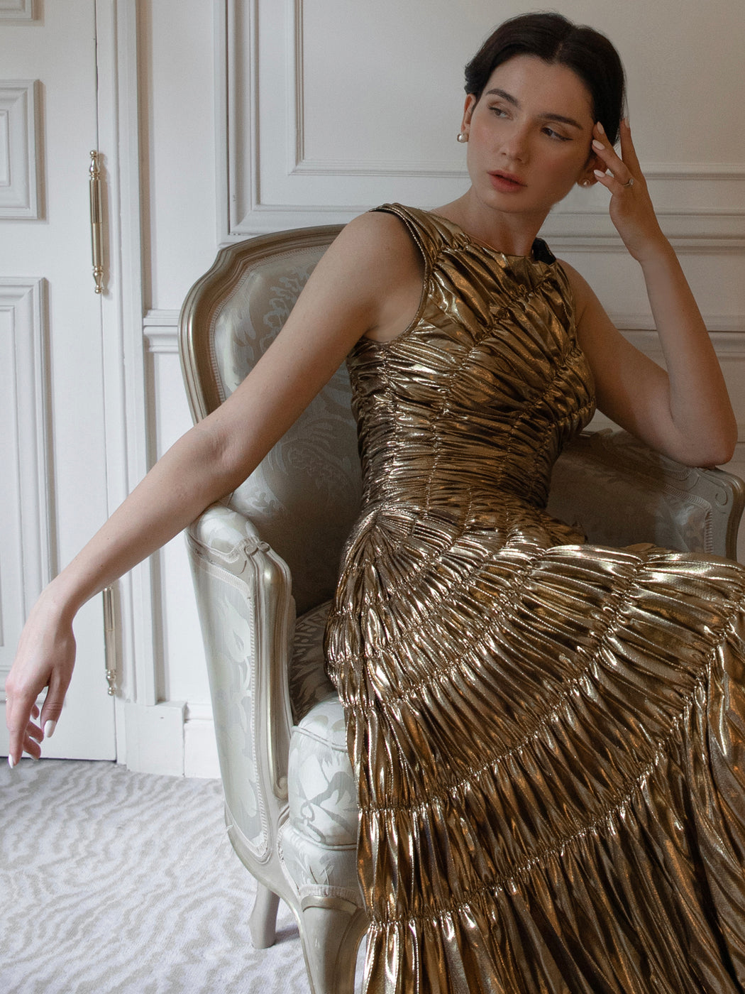 Gold Sequin Dress 
