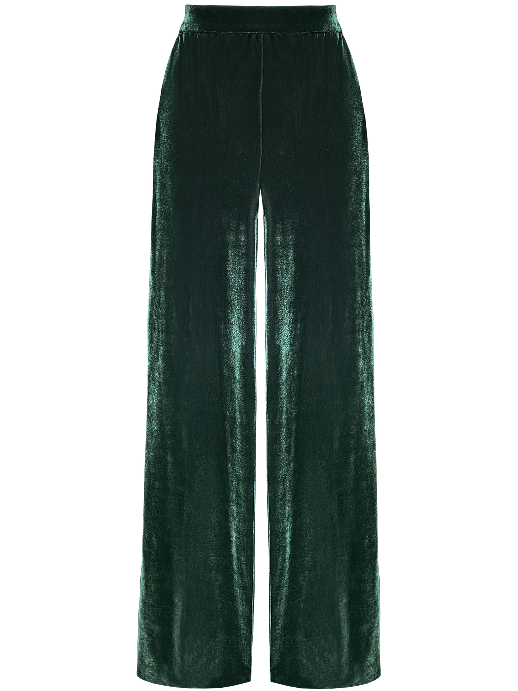 Georgia Hardinge nero trouser straight leg wide velvet soft green